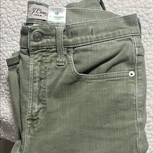 J. Crew Olive Green Denim Pants